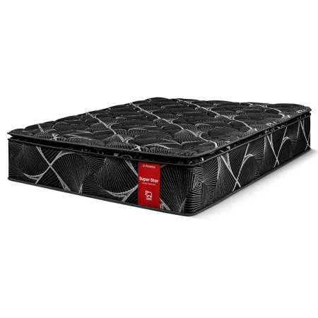 COLCHÓN SUPER STAR NEGRO 1.5 PLZ + 1 ALMOHADA VISCOELÁSTICA + 1 PROTECTOR