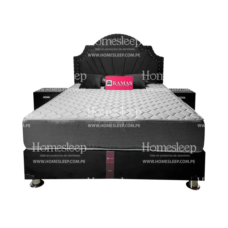 DORMITORIO 2 PLAZAS AMERICANO + COLCHON KAMAS SARKY| Homesleep.pe DORMITORIO 2 PLAZAS AMERICANO + COLCHON KAMAS SARKY| Homesleep.pe